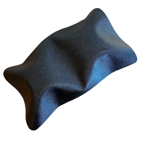 Wavy Small Resin Tray Funky Retro Patterned Gold Colored 10.5” x 6.5” - Picture 3 of 4